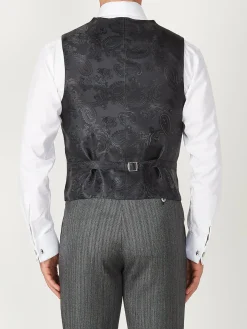 Favourbrook Navy Belvoir Cotton Single Breasted 6 Button Waistcoat- Eveningwear | Groomswear