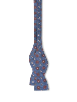 Favourbrook Navy Chartwell Silk Bow Tie- Bow Ties