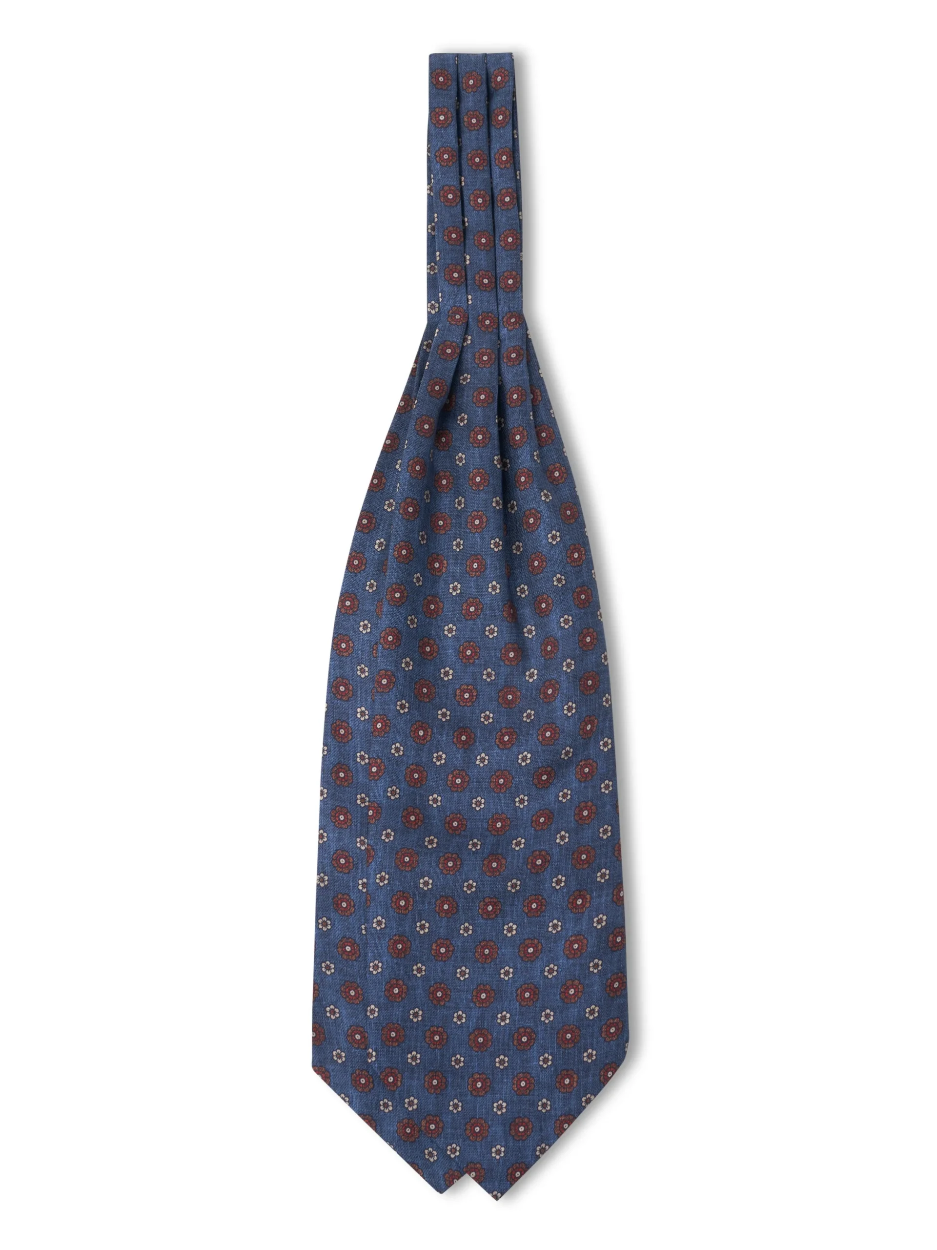 Favourbrook Navy Chartwell Silk Cravat- Scarves & Cravats