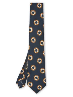 Favourbrook Navy Clivedon Silk Tie- Ties