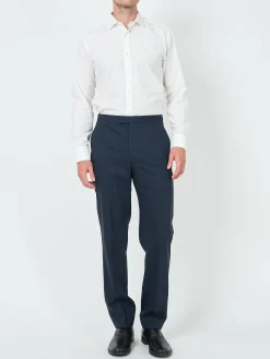 Favourbrook Navy Dalton Wool Dress Trouser- Trousers | Suits