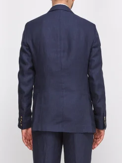 Favourbrook Navy Ethan Herringbone Ebury Jacket- Suits