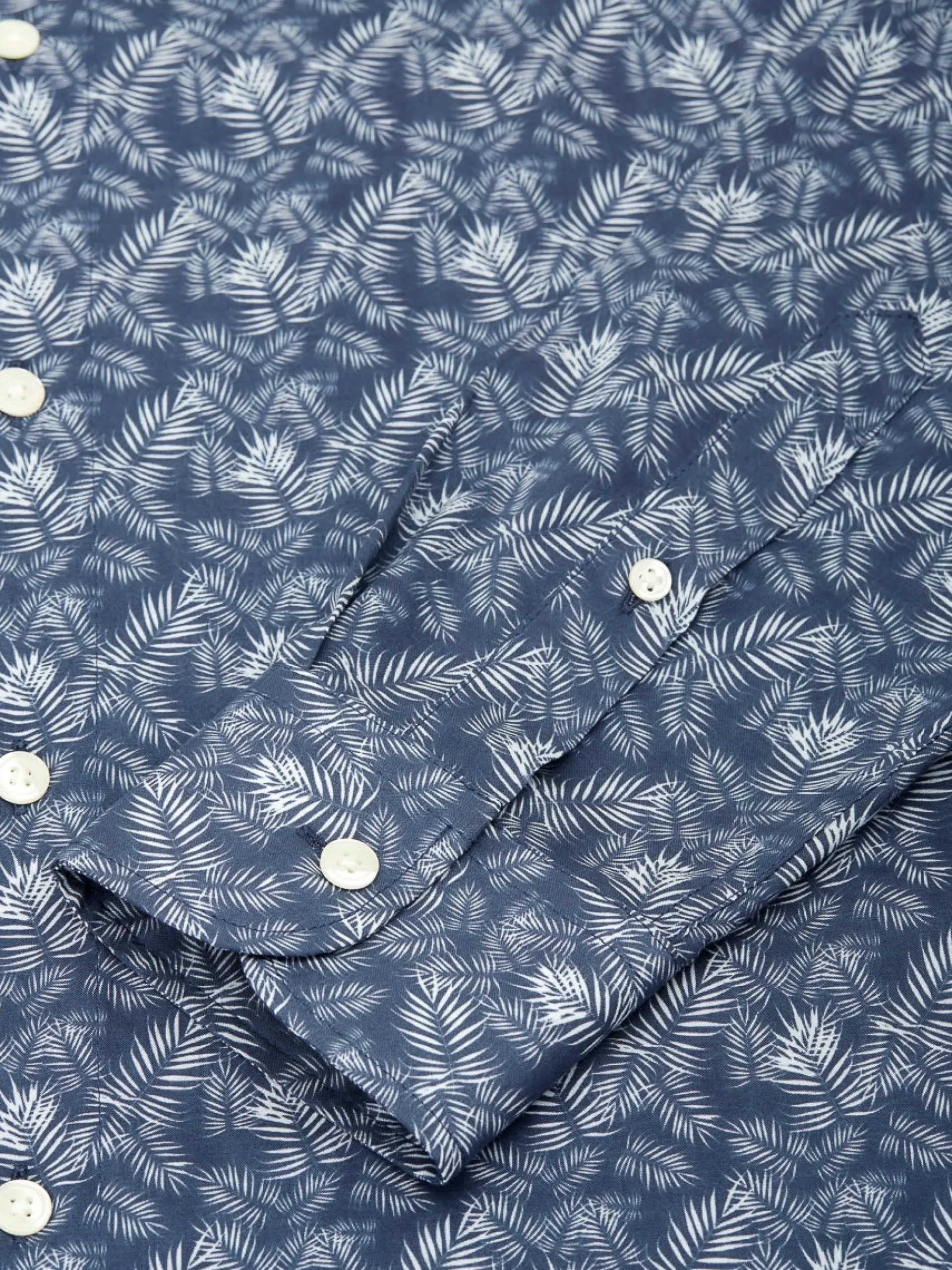 Favourbrook Navy Fern Cotton Oratory Shirt- Shirts