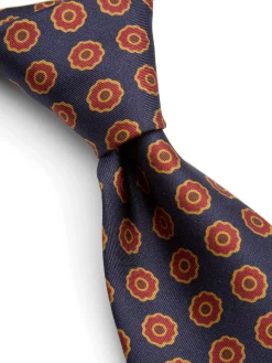 Favourbrook Navy Firle Silk Tie- Ties