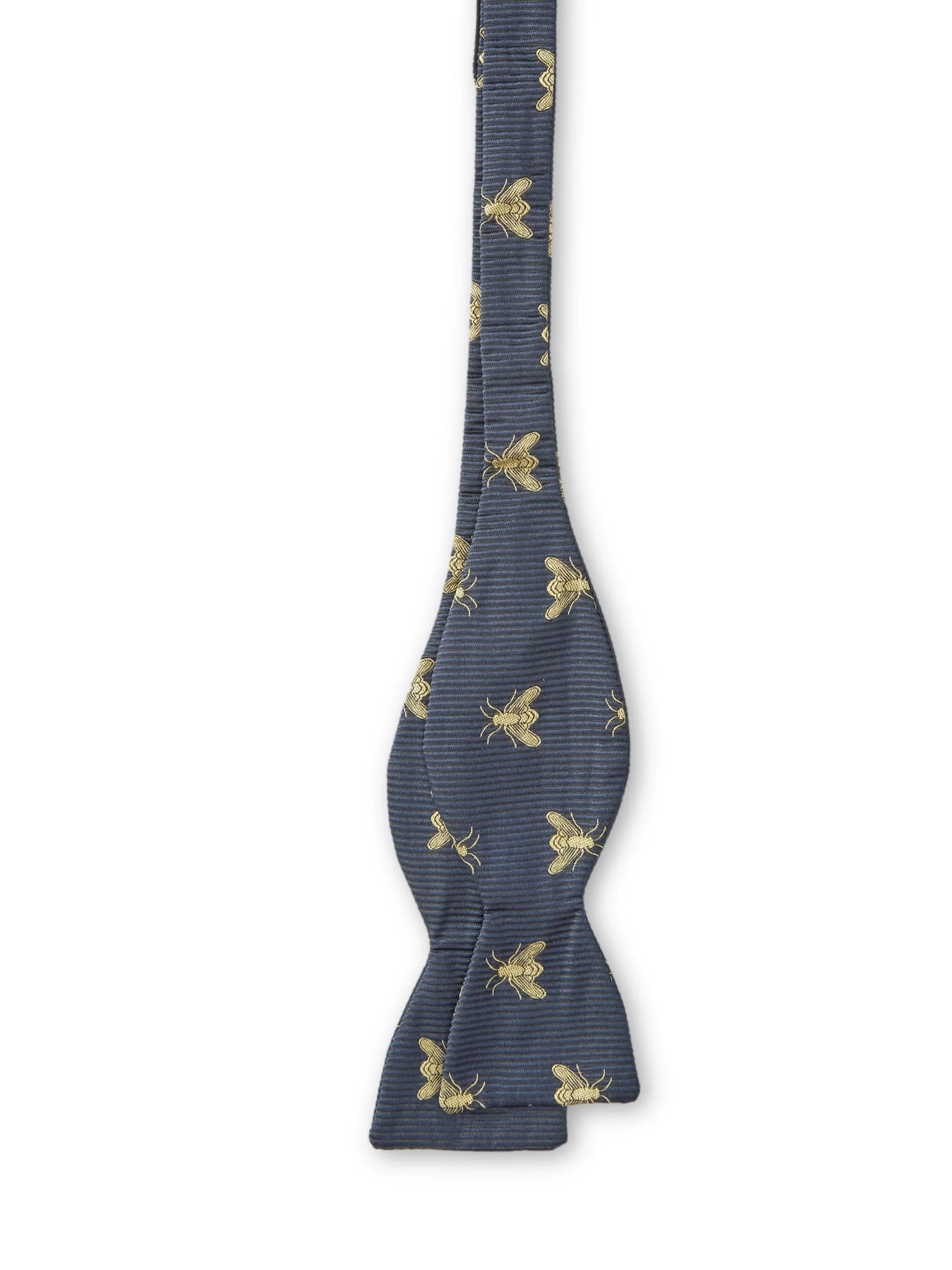 Favourbrook Navy Gold Bees Silk Large Party Bow Tie- Bow Ties