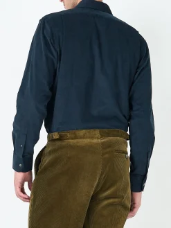 Favourbrook Navy Mersey Cord Burlington Shirt- Shirts