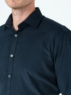 Favourbrook Navy Mersey Cord Burlington Shirt- Shirts