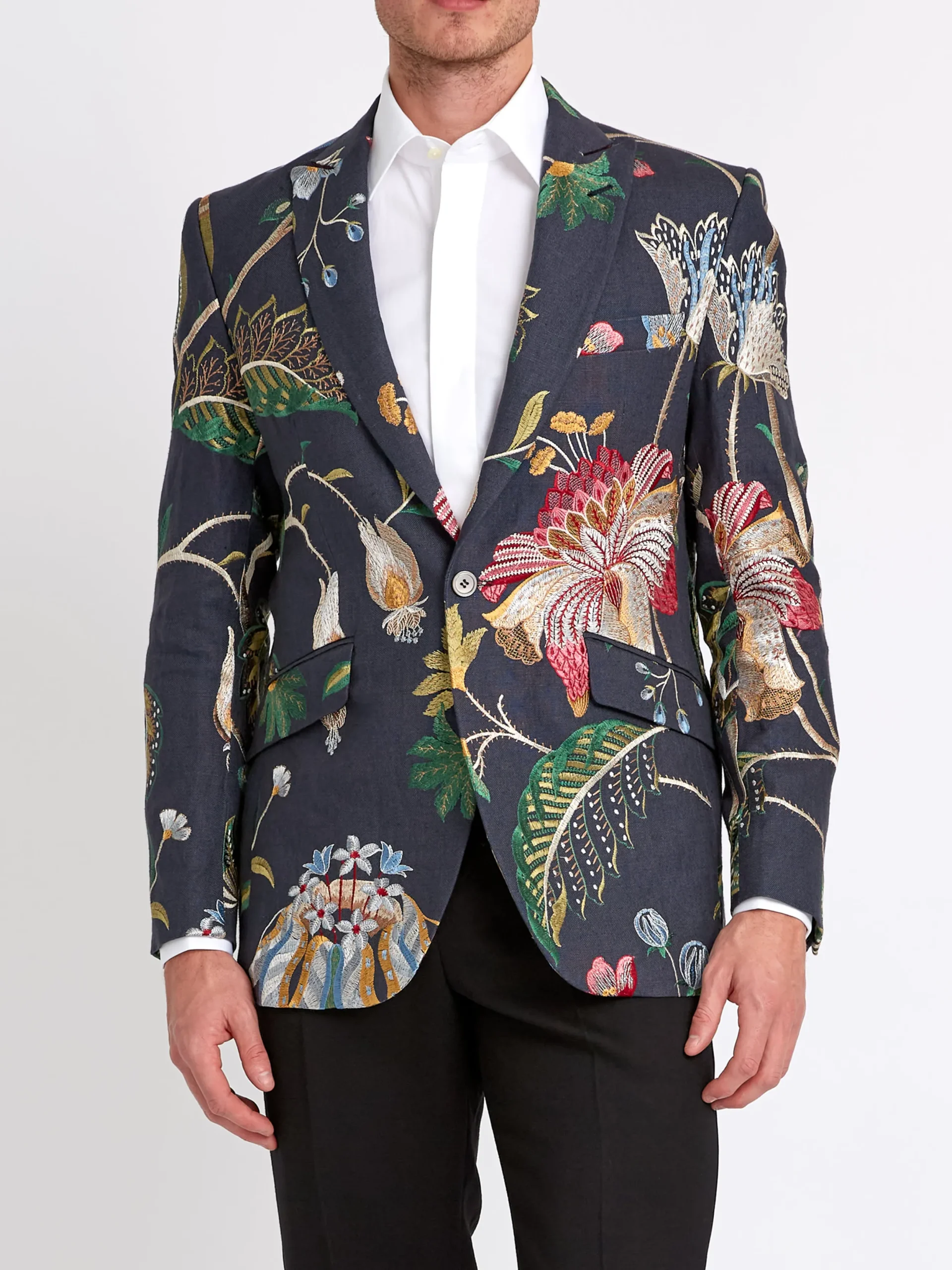 Favourbrook Navy Petersham Newport Jacket- Dinner Jackets