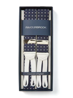 Favourbrook Navy Pickwick Silk Braces- Braces