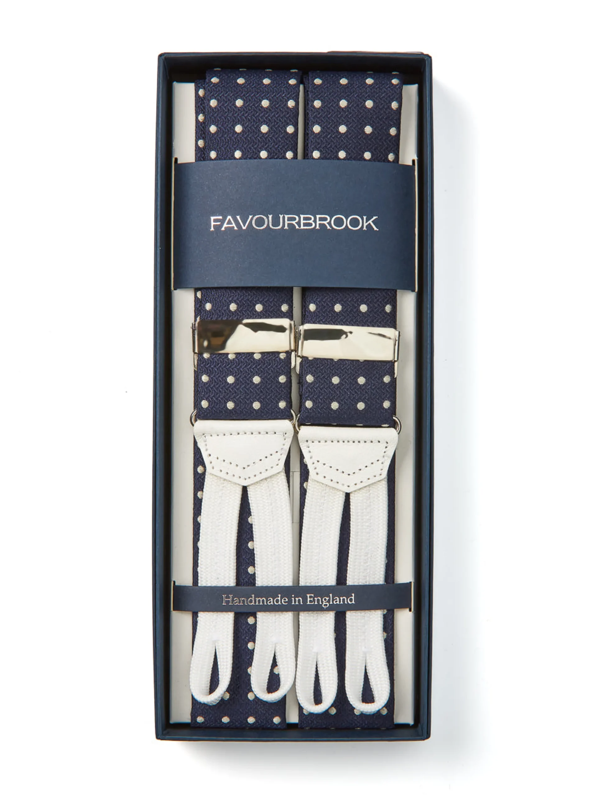 Favourbrook Navy Pickwick Silk Braces- Braces
