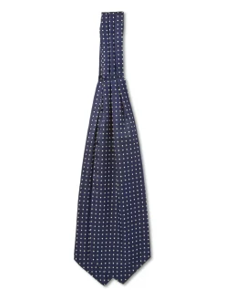 Favourbrook Navy Pickwick Silk Cravat- Scarves & Cravats