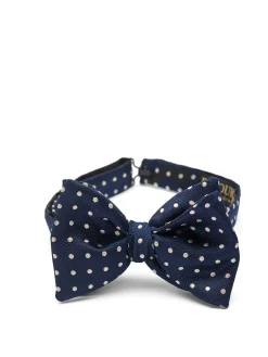 Favourbrook Navy Pickwick Silk Large Party Bow Tie- Bow Ties