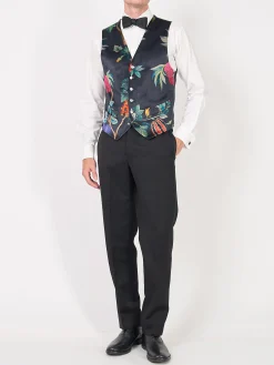 Favourbrook Navy Regency Velvet Single Breasted 6 Button Waistcoat- Waistcoats | Single Breasted Waistcoats