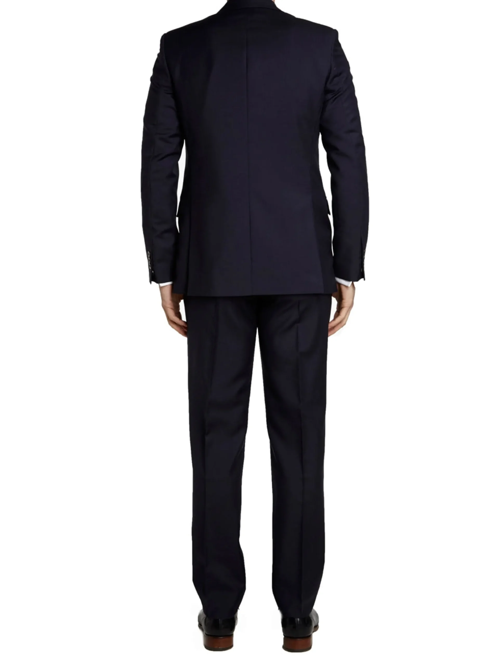 Favourbrook Navy Tonic Mohair Wool Flat Front Trouser- Trousers