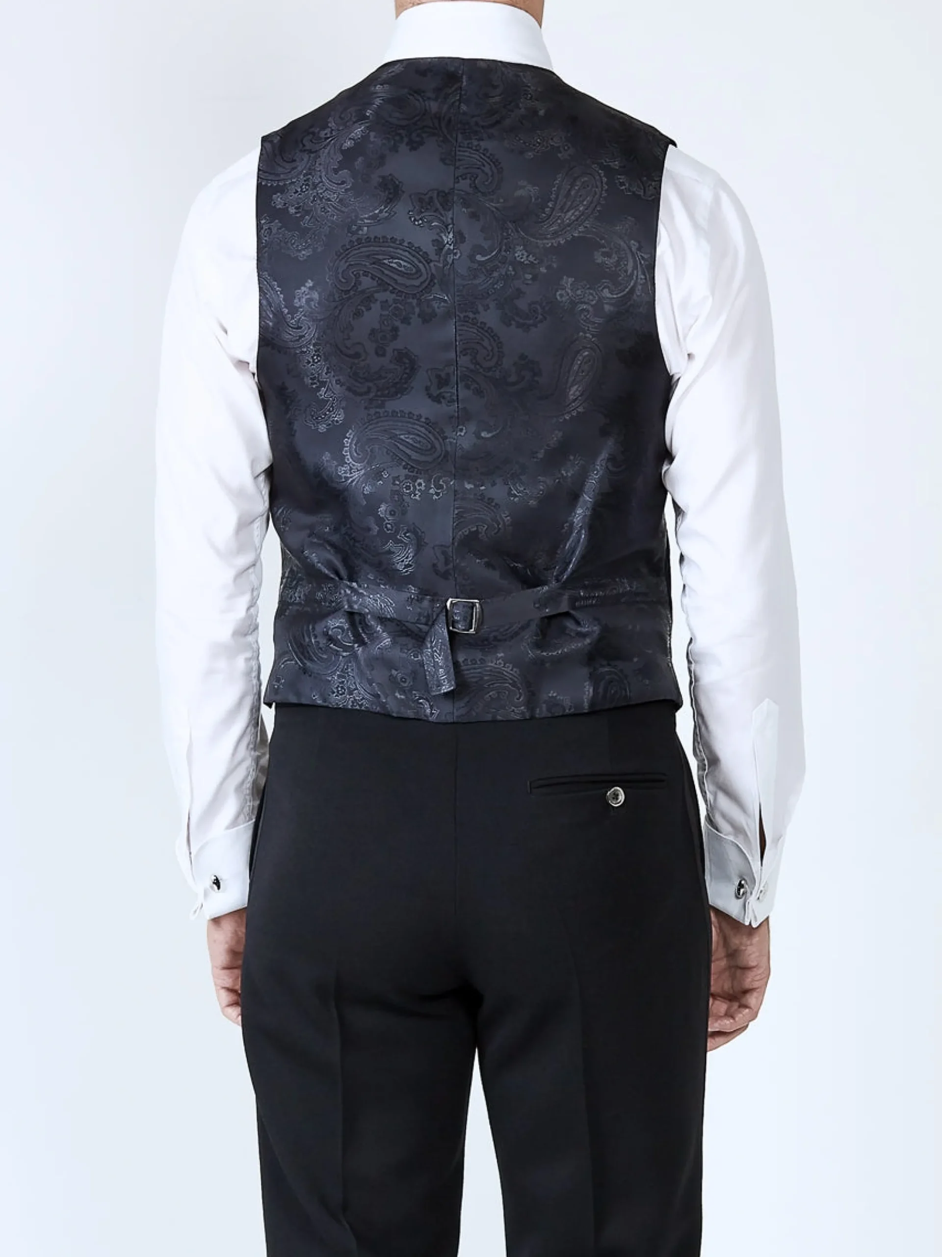 Favourbrook Navy Velvet Cotton Single Breasted 4 Button Piped Waistcoat- Eveningwear | Groomswear