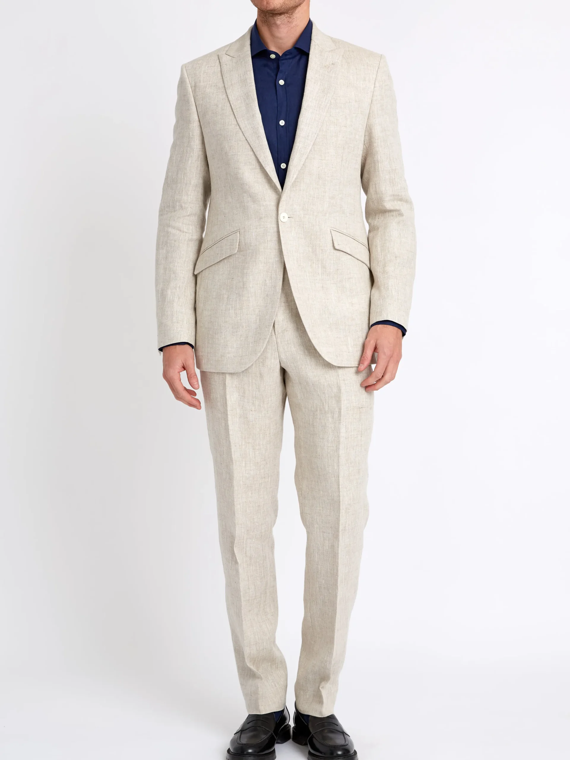 Favourbrook Oatmeal Allercombe Linen Ebury Jacket- Suits