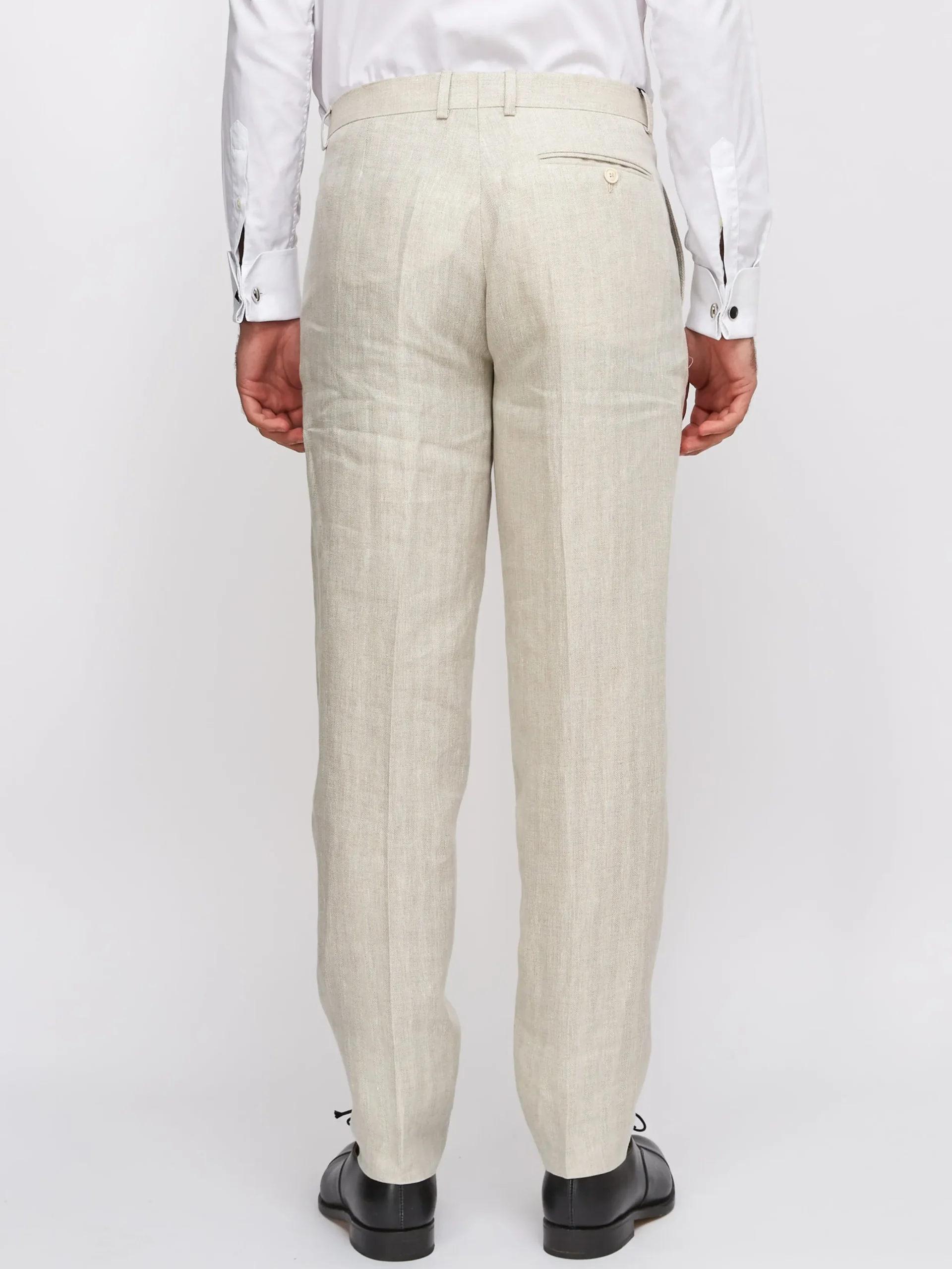 Favourbrook Oatmeal Dawlish Windsor Trouser- Trousers | Suits