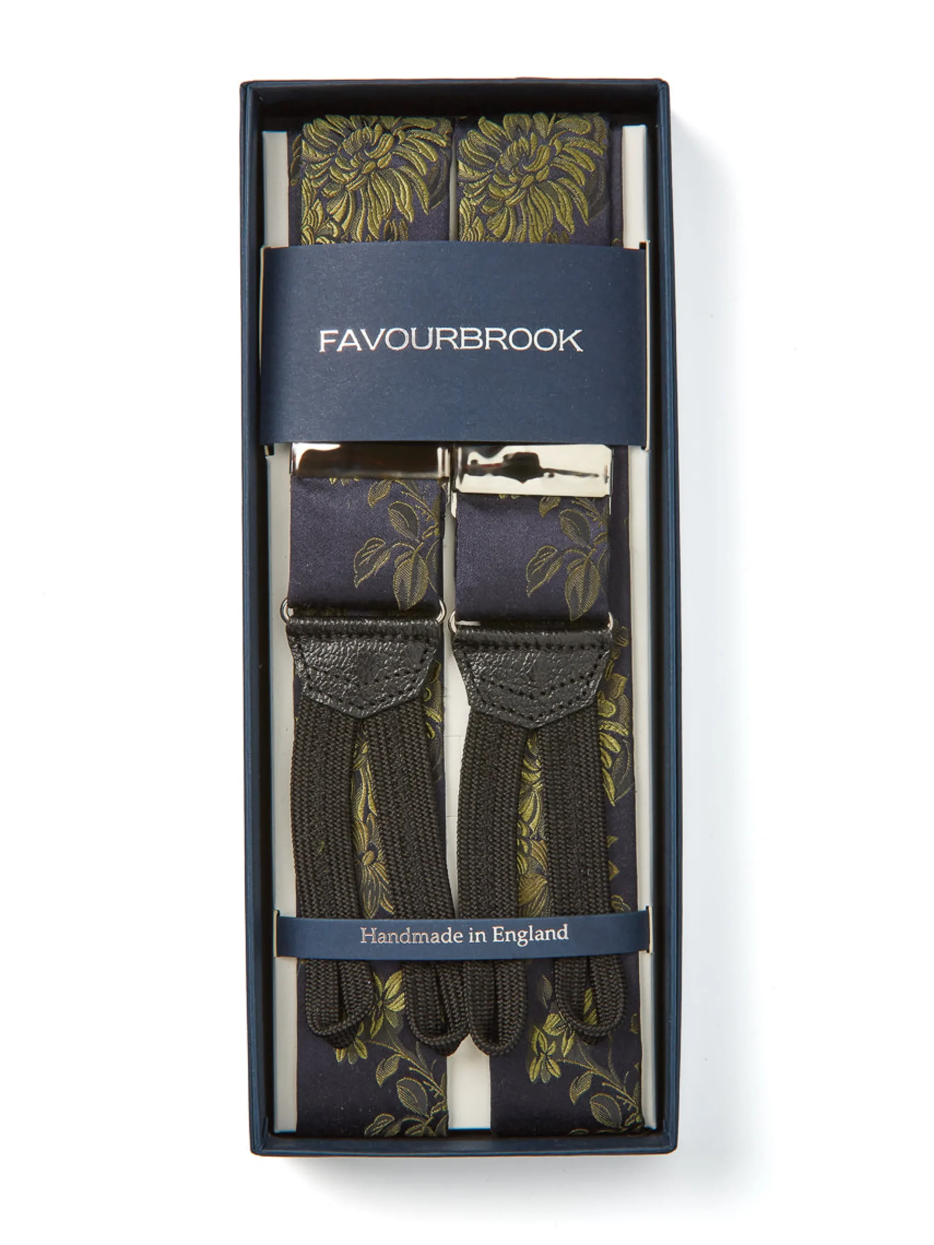Favourbrook Olive Bourgainville Silk Braces- Braces