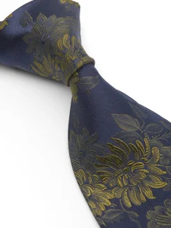 Favourbrook Olive Bourgainville Silk Tie- Ties