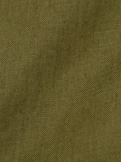 Favourbrook Olive Bridford Linen Cutaway Collar Shirt- Shirts