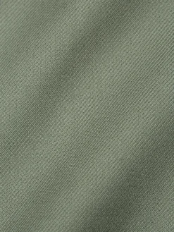 Favourbrook Olive Gabardine Wool Double Breasted 8 Button Shawl Lapel Piped Waistcoat- Waistcoats | Shawl Lapel Waistcoats