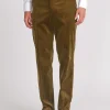Favourbrook Olive Hatfield Cord Dress Trouser- Trousers | Suits