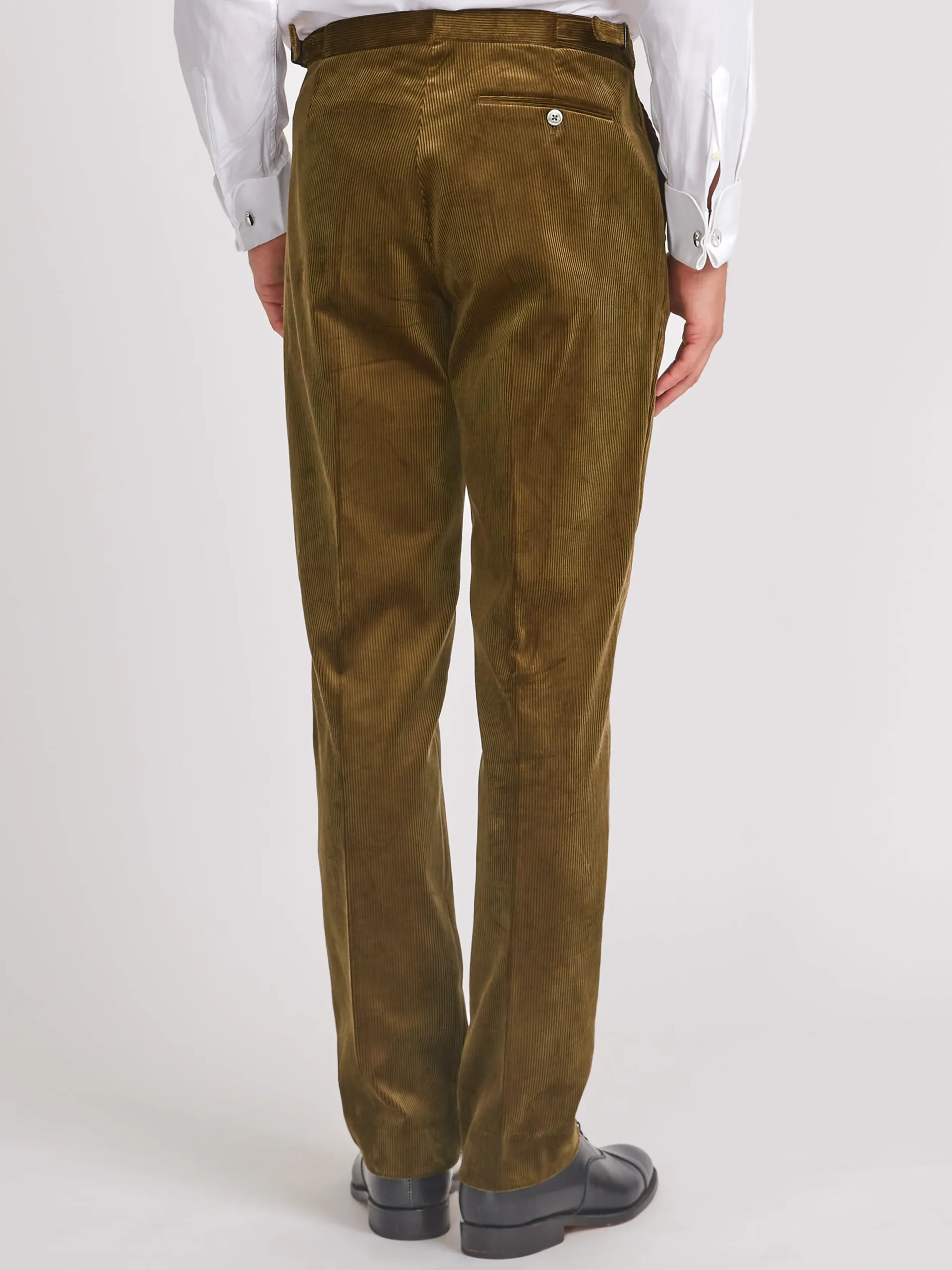 Favourbrook Olive Hatfield Cord Dress Trouser- Trousers | Suits
