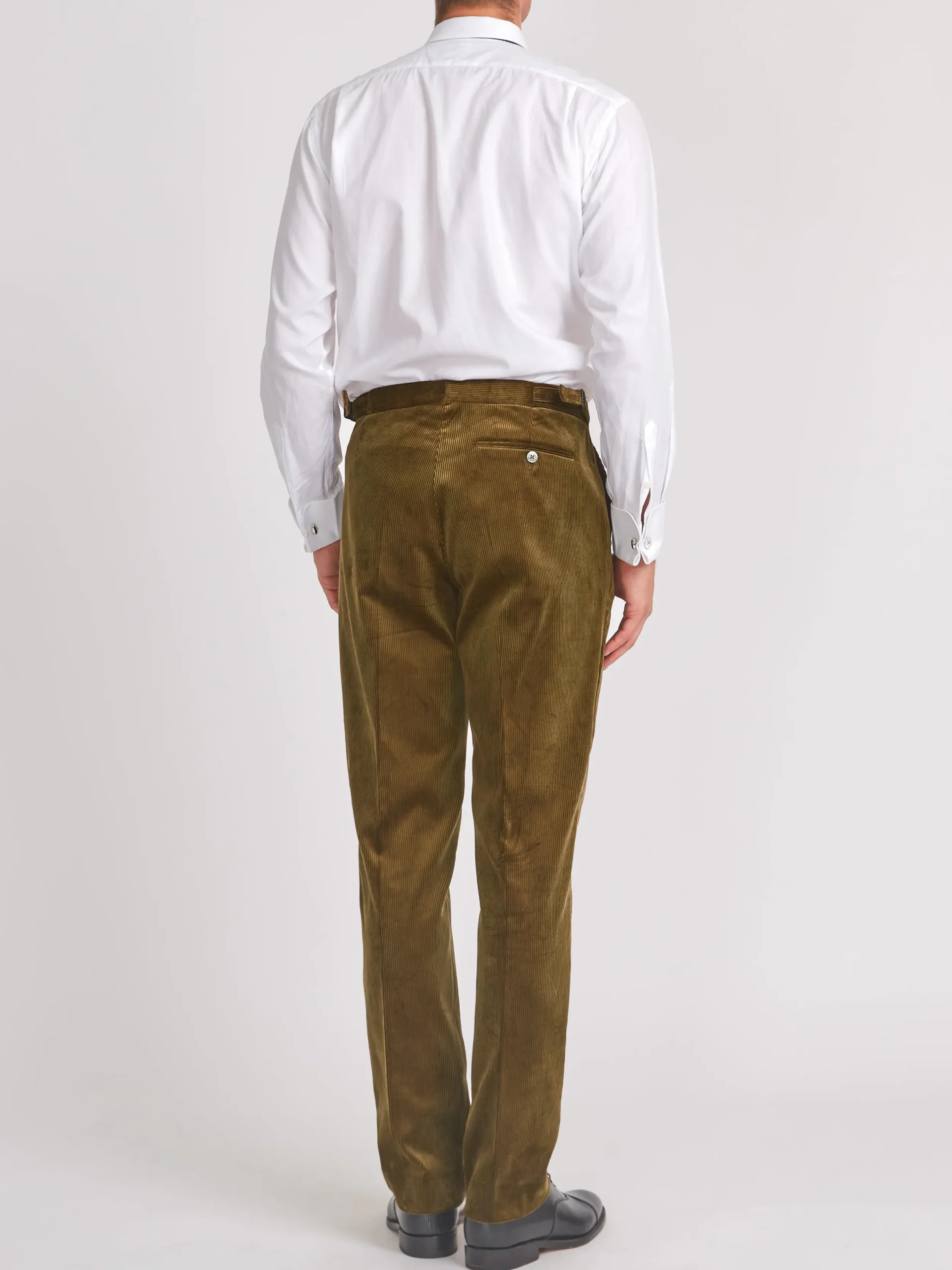 Favourbrook Olive Hatfield Cord Dress Trouser- Trousers | Suits