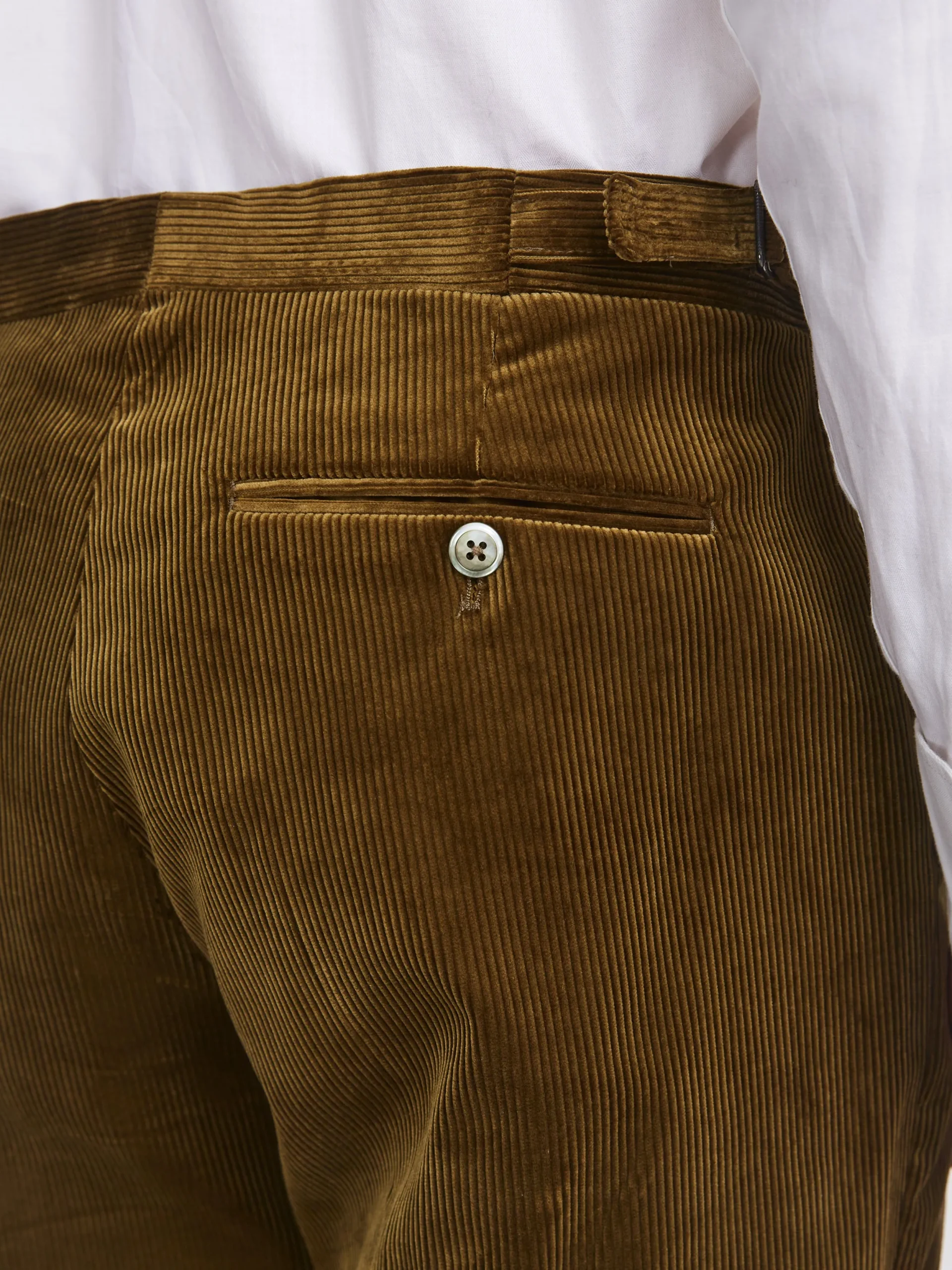 Favourbrook Olive Hatfield Cord Dress Trouser- Trousers | Suits