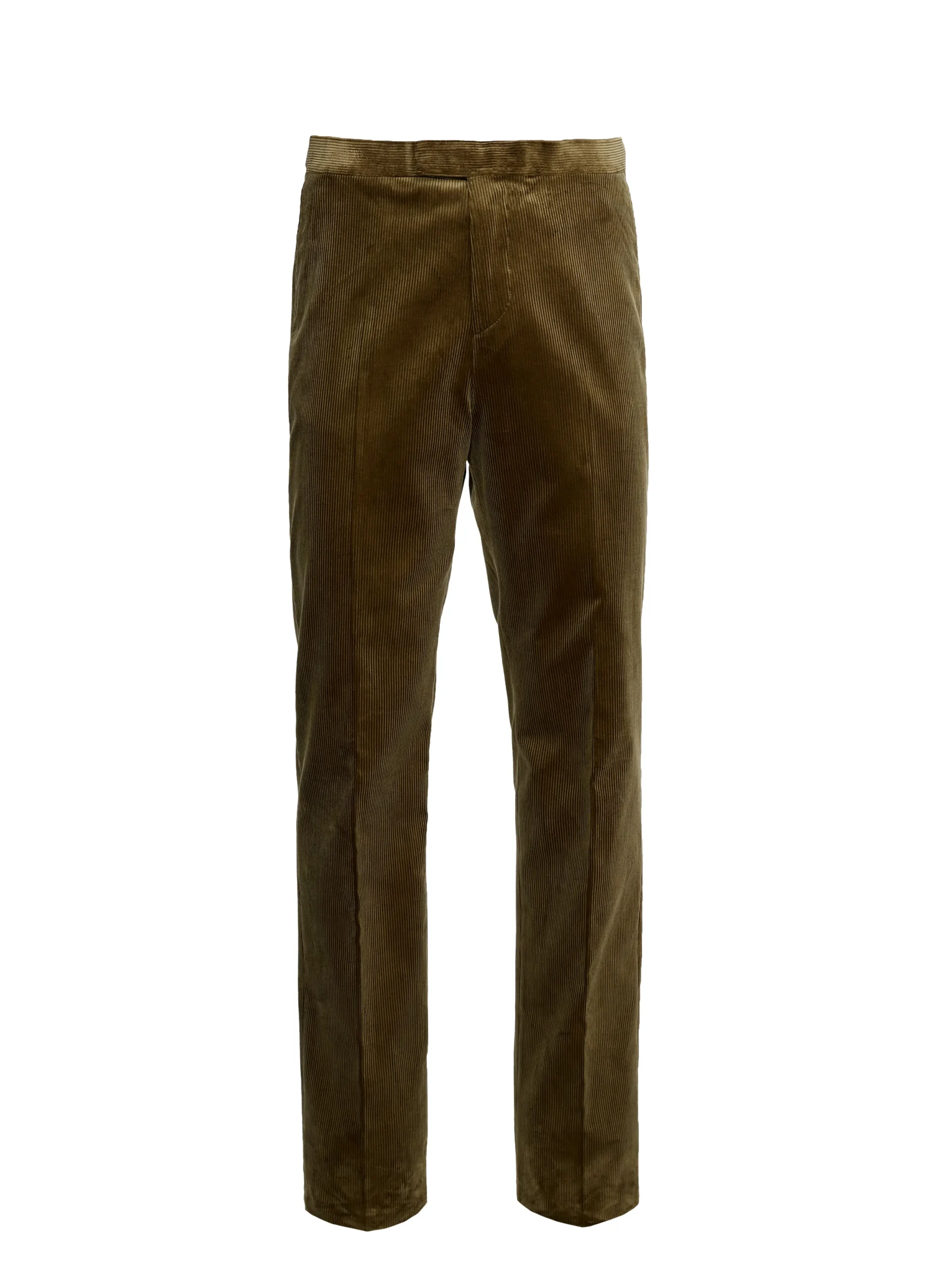 Favourbrook Olive Hatfield Cord Dress Trouser- Trousers | Suits