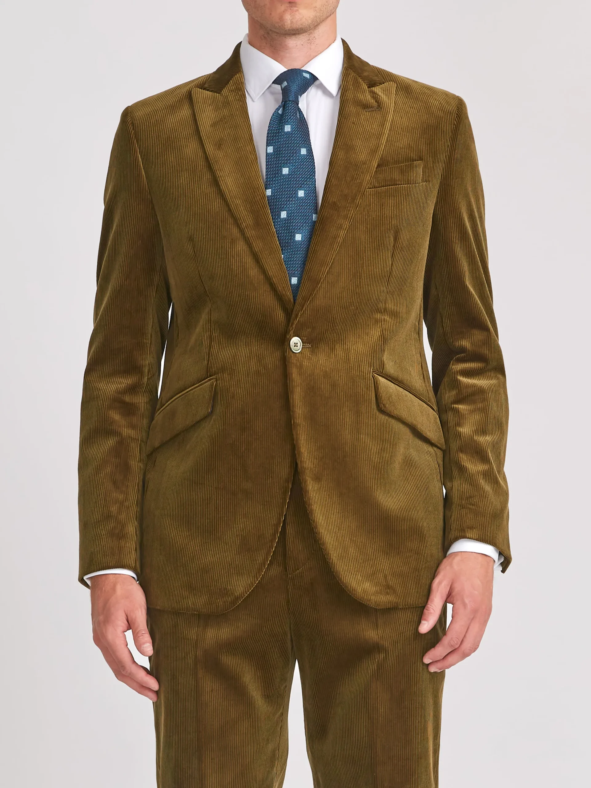 Favourbrook Olive Hatfield Cord Newport Jacket- Suits