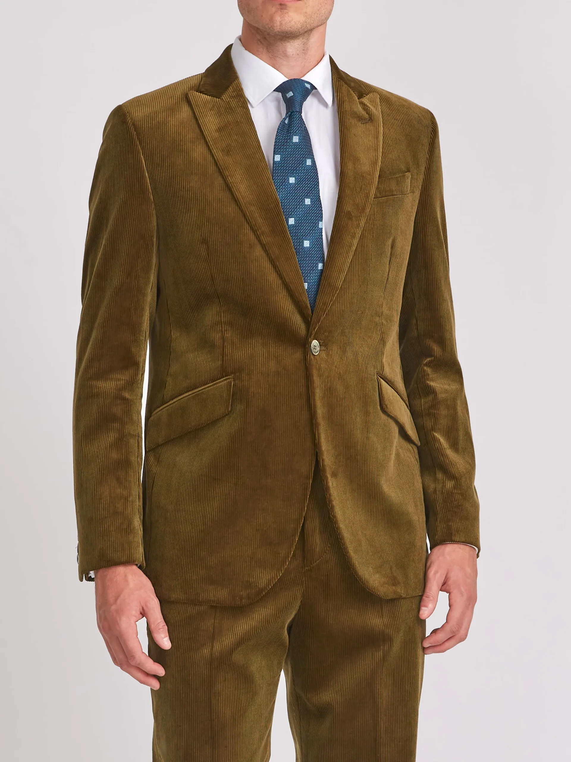 Favourbrook Olive Hatfield Cord Newport Jacket- Suits