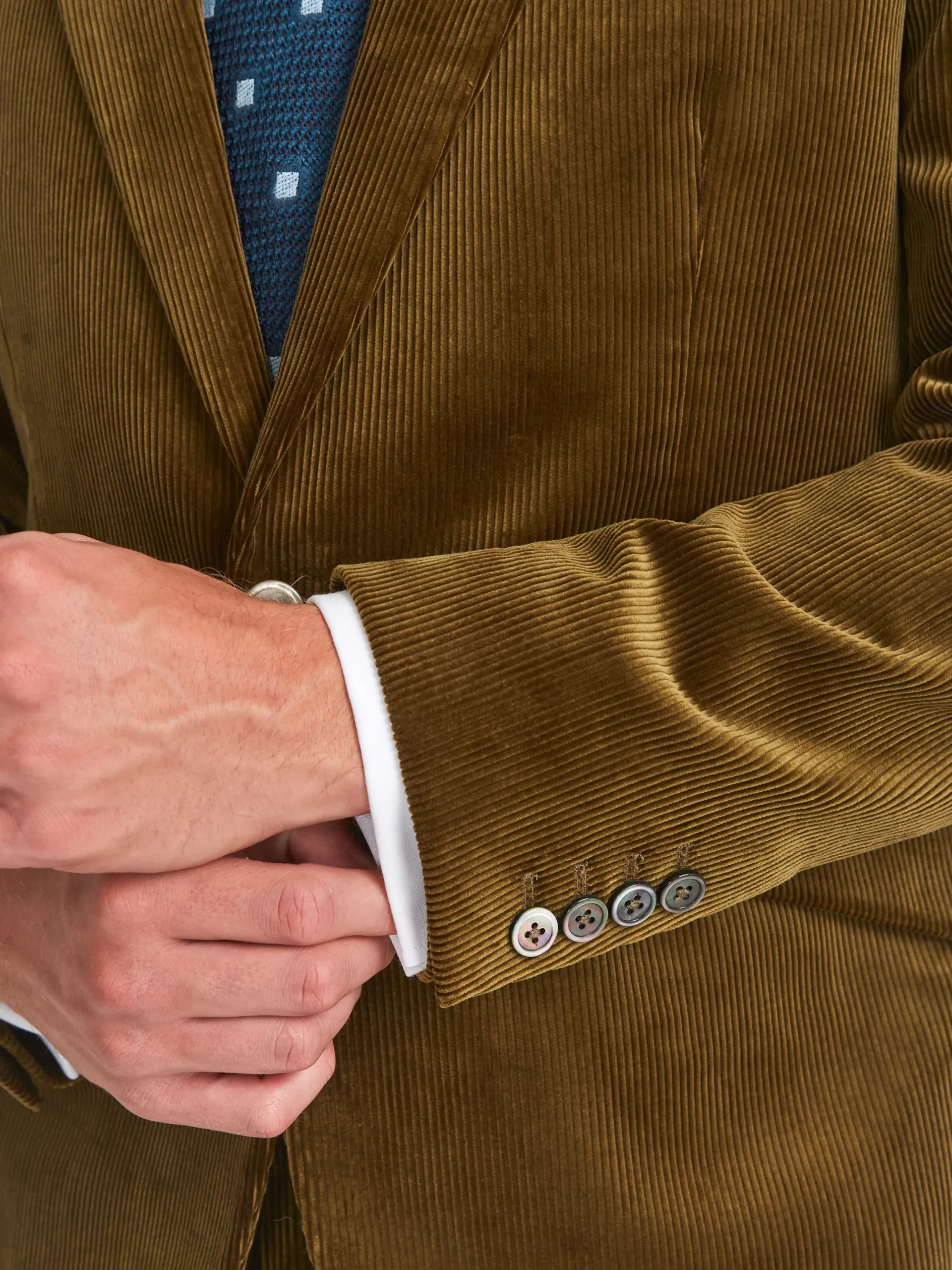 Favourbrook Olive Hatfield Cord Newport Jacket- Suits