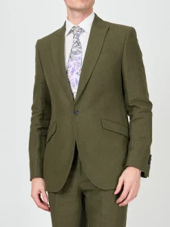 Favourbrook Olive Hembridge Linen Ebury Jacket- Wedding Attire | Suits