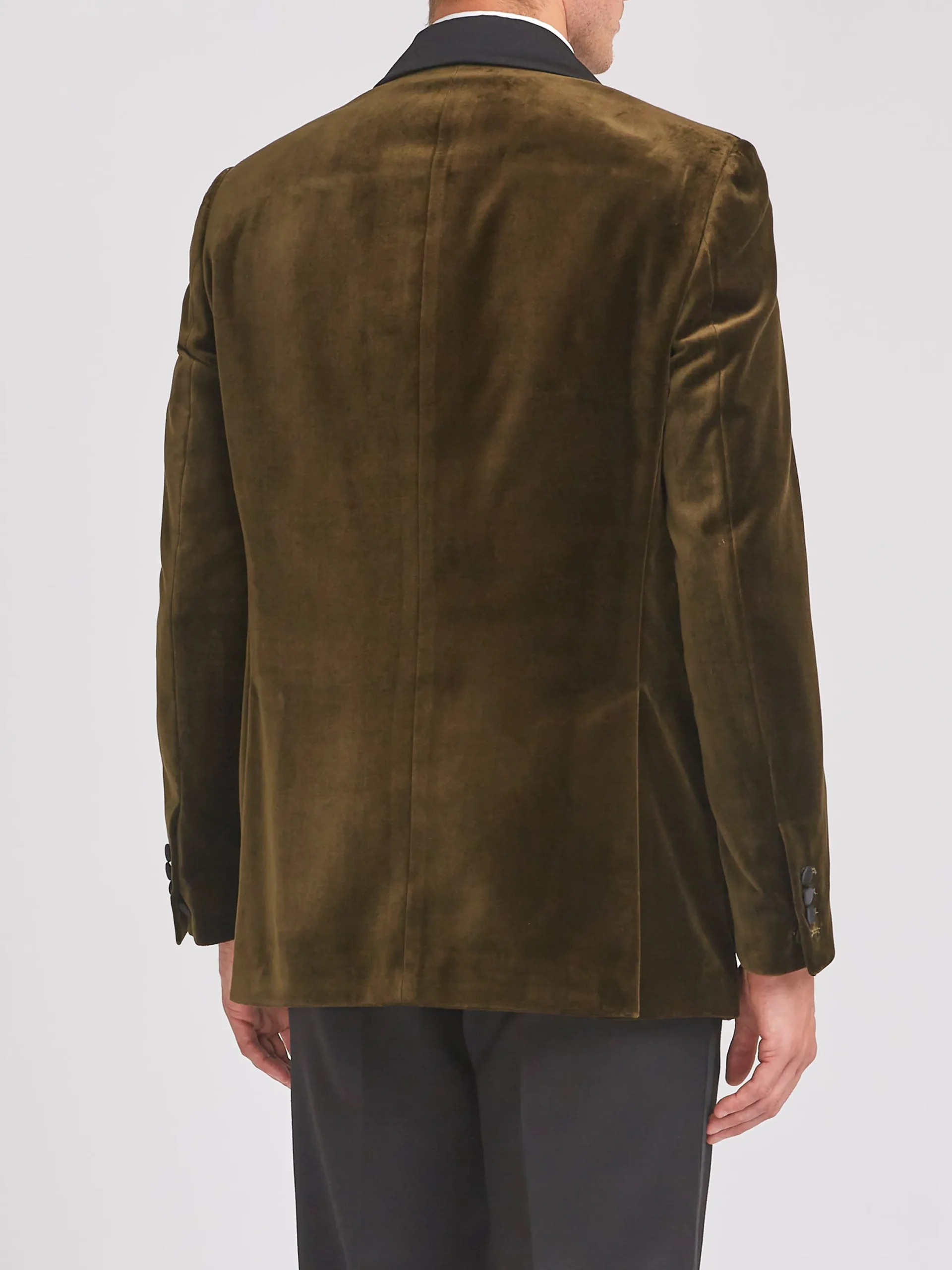 Favourbrook Olive Velvet Cotton Chaucer Jacket- Velvet Jackets | Dinner Jackets