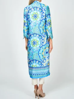 Favourbrook Pimlico Coat Blue Rockingham Silk Satin-Women Mother Of The Bride | Jackets & Coats