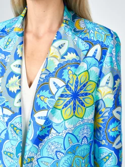 Favourbrook Pimlico Coat Blue Rockingham Silk Satin-Women Mother Of The Bride | Jackets & Coats
