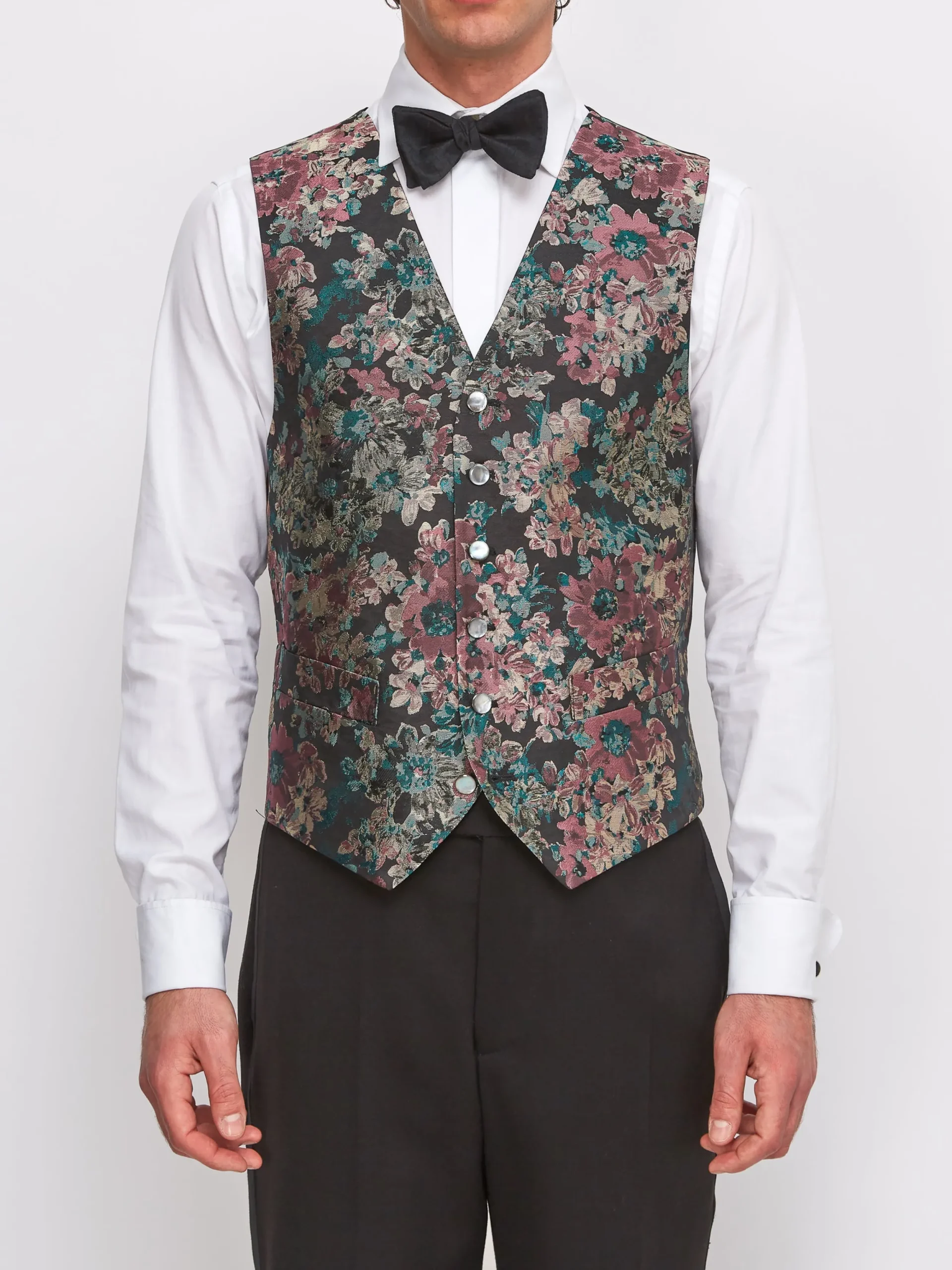 Favourbrook Pink Chatsworth Silk Single Breasted 6 Button Waistcoat- Waistcoats | Single Breasted Waistcoats