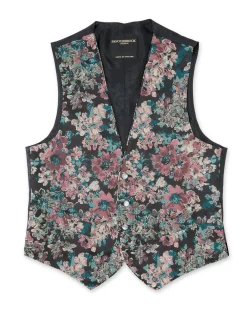Favourbrook Pink Chatsworth Single Breasted 4 Button Piped Waistcoat- Waistcoats | Evening Waistcoats