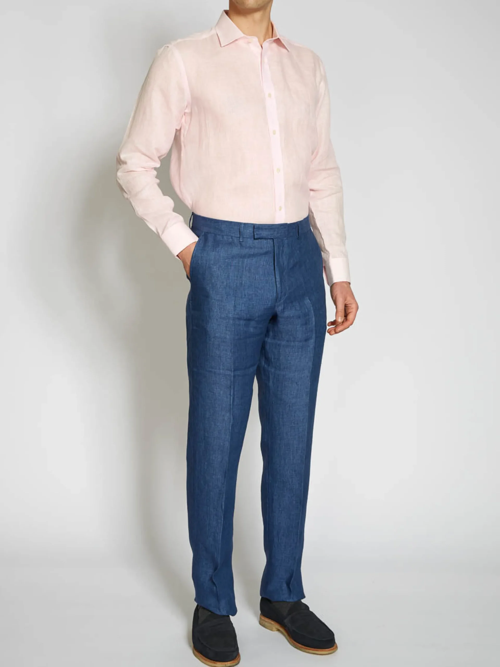 Favourbrook Pink Colne Linen Helford Shirt- Shirts