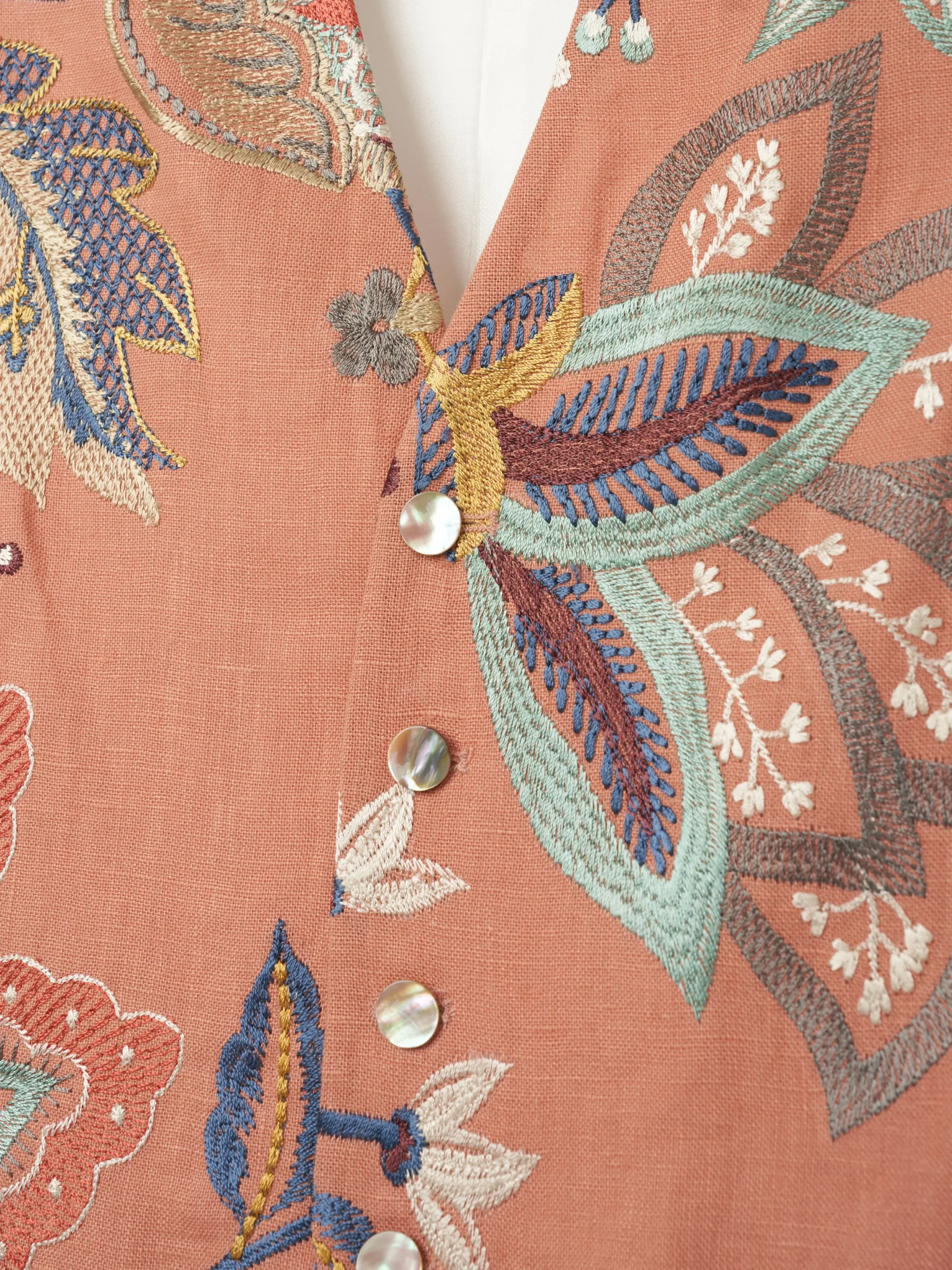 Favourbrook Pink Fulford Single Breasted 6 Button Waistcoat- Waistcoats | Single Breasted Waistcoats