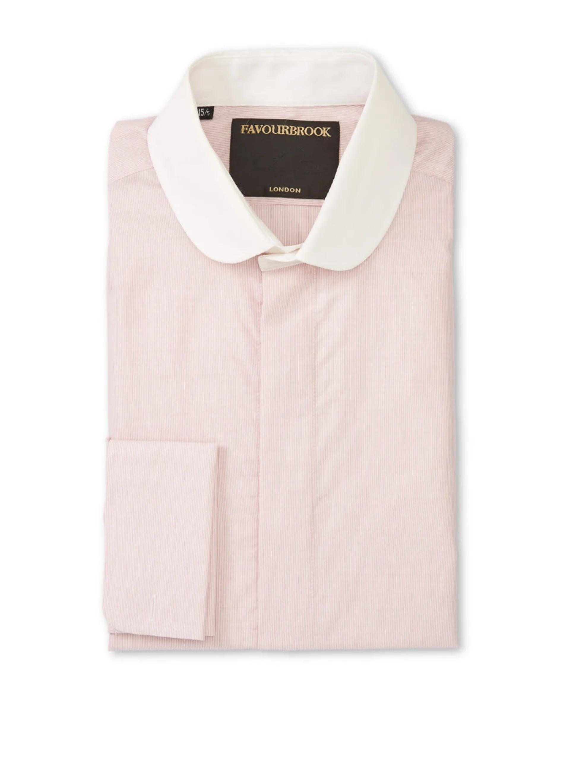 Favourbrook Pink Kent Cotton Kent Double Cuff Shirt- Shirts