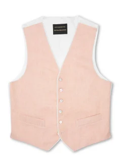 Favourbrook Pink Randwick Single Breasted 6 Button Piped Waistcoat- Waistcoats | Royal Ascot Waistcoats