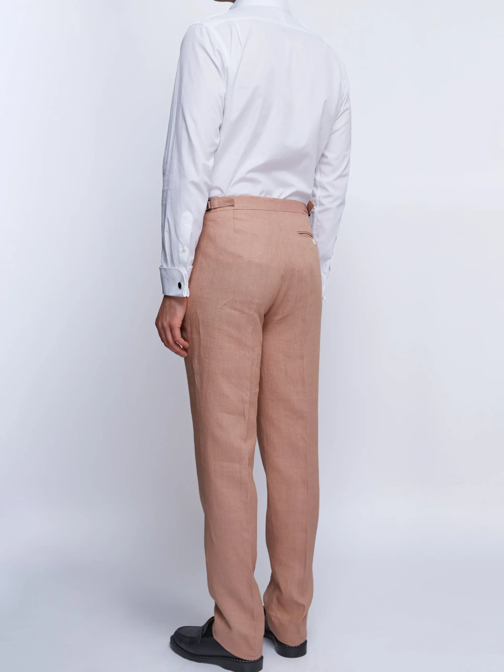Favourbrook Pink Sidmouth Linen Dress Trouser- Trousers | Suits