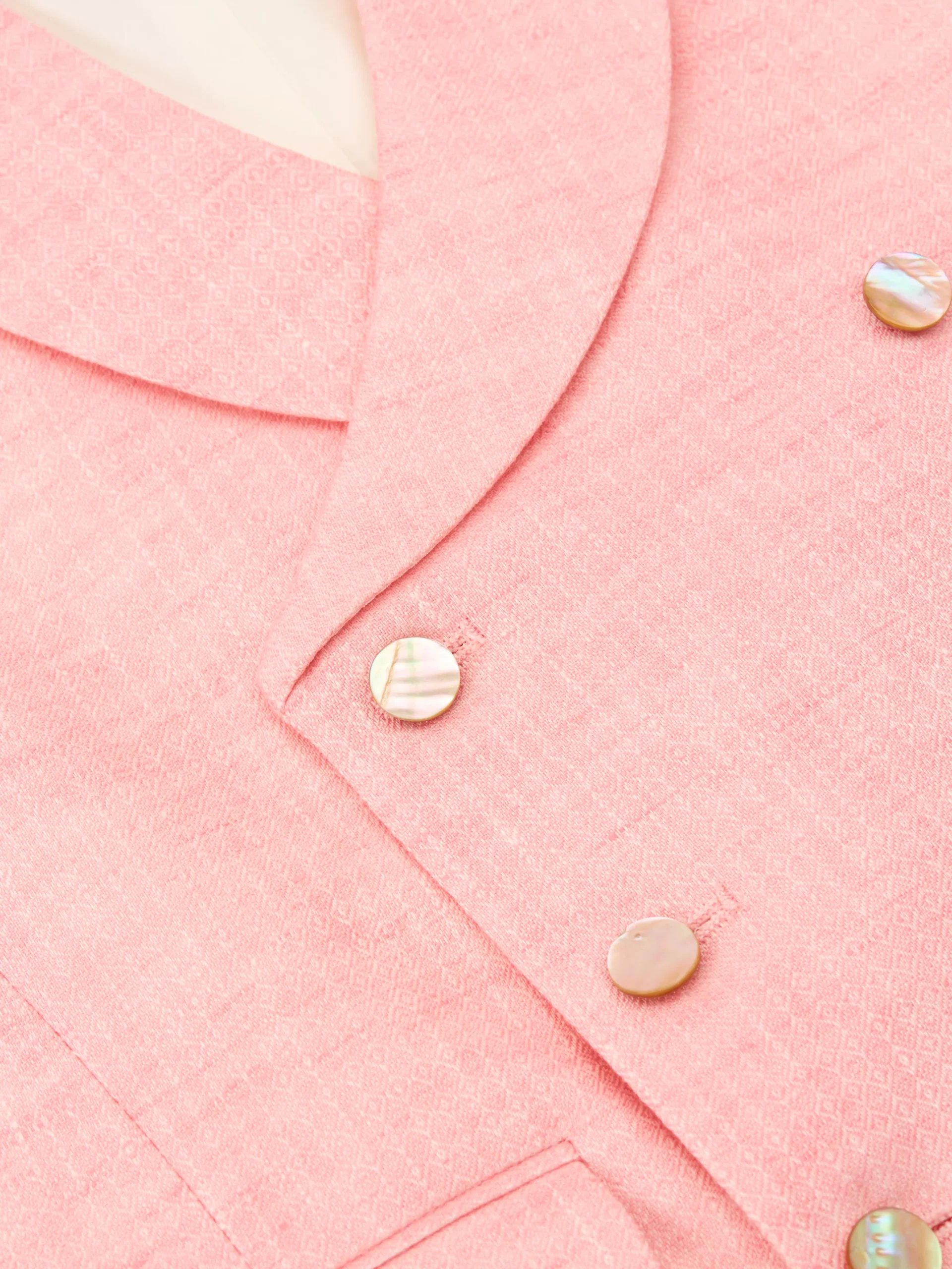 Favourbrook Pink Wolferton Double Breasted 8 Button Shawl Lapel Waistcoat- Waistcoats | Royal Ascot Waistcoats