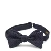Favourbrook Purple Black Spots Silk Bow Tie- Bow Ties