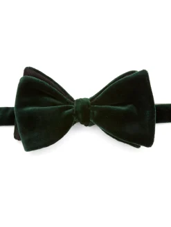 Favourbrook Racing Green Velvet Large Party Bow Tie- Bow Ties