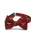 Favourbrook Red Gold Bees Silk Large Party Bow Tie- Bow Ties