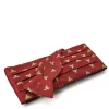 Favourbrook Red Gold Bees Silk Pleated Cummerbund & Bow Tie Set- Bow Ties & Cummerbund Sets