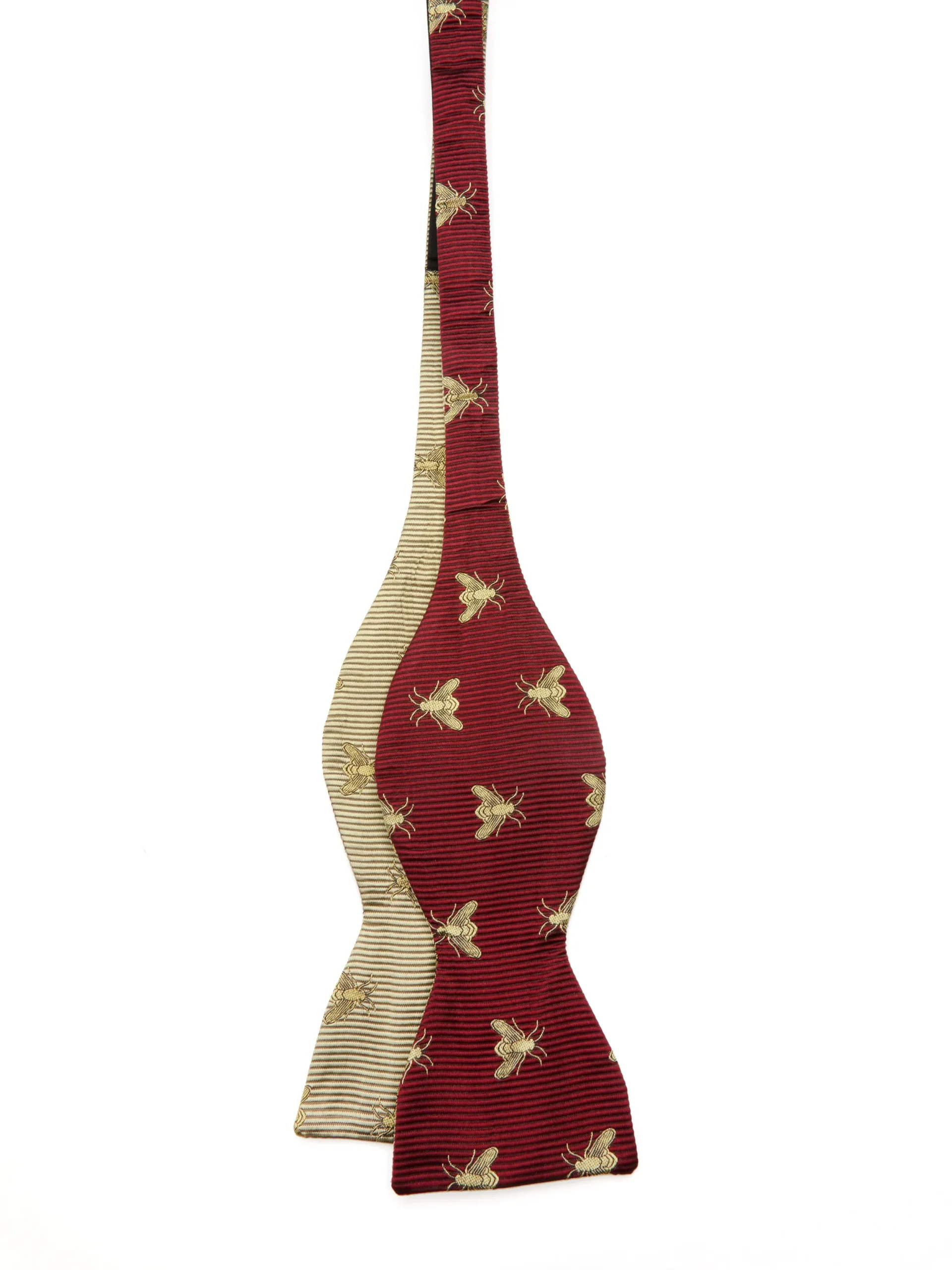Favourbrook Red Gold Bees with Gold Bees Contrast Large Party Bow Tie- Bow Ties